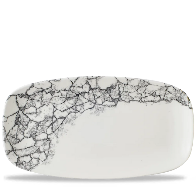 Churchill Kintsugi Accents Quartz Black chef's langwerpig bord – groot zwart serveerbord