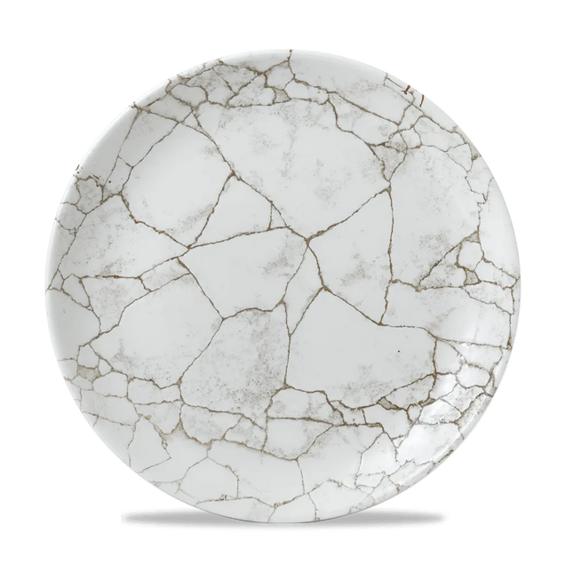 Churchill Kintsugi Agate Grey Evolve coupebord 28,8 cm – groot grijs bord voor de horeca
