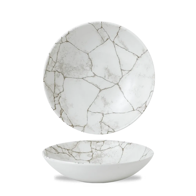Kintsugi Agate Grey Evolve Coupe Bowl 18.2 cm 12/box