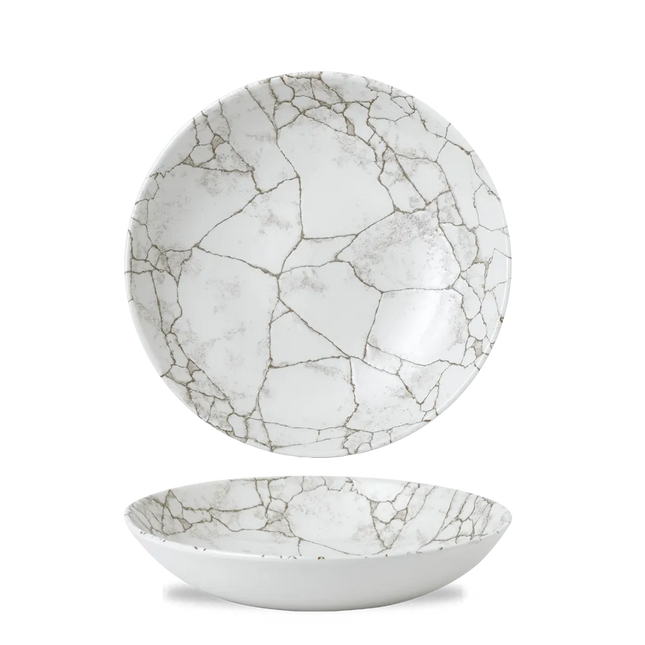 Churchill Kintsugi Agate Grey Evolve coupekom 24,8 cm – grijze pastakom voor de horeca