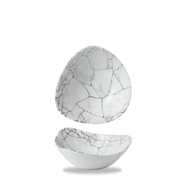Studio Prints Kintsugi Agate Grey Lotus Bowl 18cm 12/box