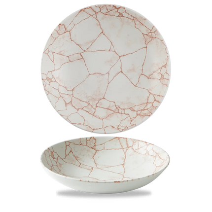 Churchill Coral Evolve coupekom 24,8 cm – koraalkleurige pastakom voor de horeca