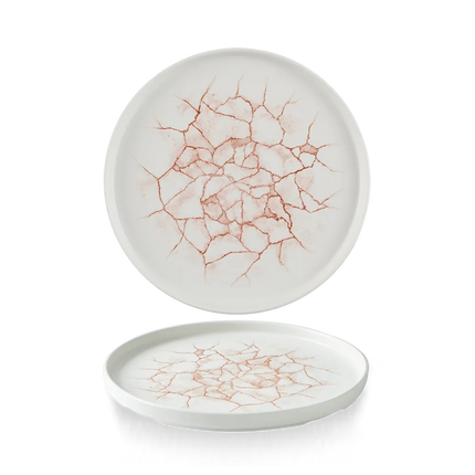 Coral Walled Plate 21 cm 6/box
