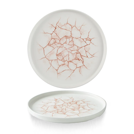 Coral Walled Plate 26 cm 6/box