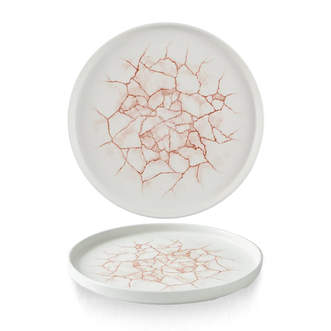 Coral Walled Plate 26 cm 6/box