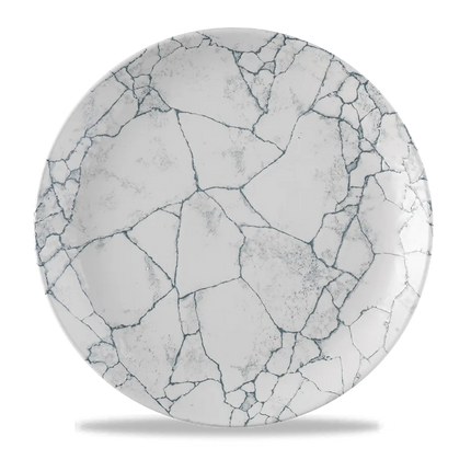 Churchill Kintsugi Pearl Grey Evolve coupebord 28,8 cm – parelgrijs bord met kintsugi-look