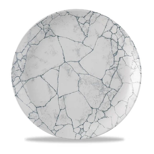Churchill Kintsugi Pearl Grey Evolve coupebord 28,8 cm – parelgrijs bord met kintsugi-look