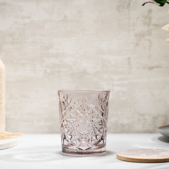 Onis ICON Charm Lavender D.O.F. glas 355 ml close-up paars tumbler professioneel horecaglas