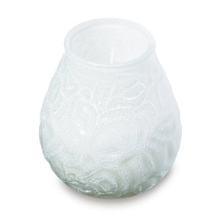 Bolsius Lowboy witte glaskaars – 50 uur brandduur, 12 per doos voor horeca sfeerlicht