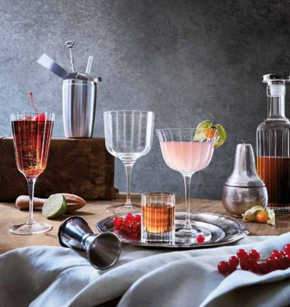 Luigi Bormioli Bach Retro Fizz 260 ml – stijlvol glas op voet voor cocktails in de bar