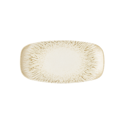Churchill Lume Natural langwerpig bord 29,8 x 15,3 cm – naturel porseleinen bord voor cafes en bars