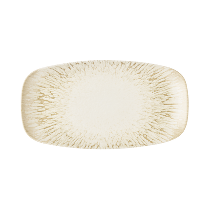 Churchill Lume Natural langwerpig bord 35,5 x 18,9 cm – naturel porseleinen bord voor restaurants