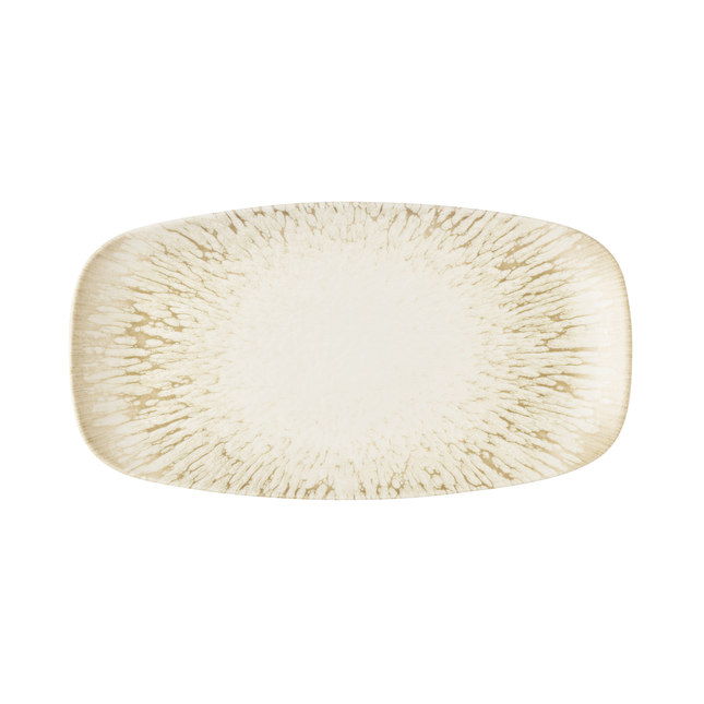 Churchill Lume Natural langwerpig bord 35,5 x 18,9 cm – naturel porseleinen bord voor restaurants