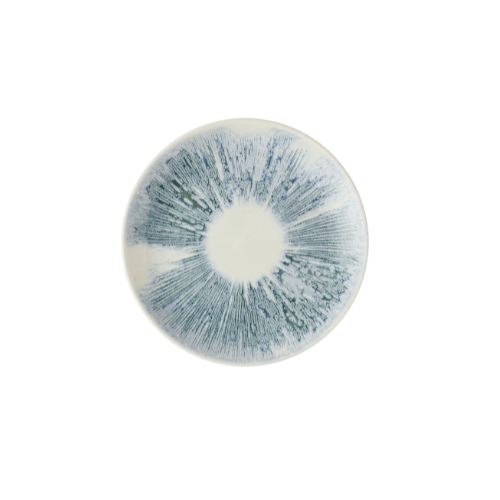 Churchill Lyra Blue coupebord 21,7 cm – blauw porseleinen bord voor voorgerechten