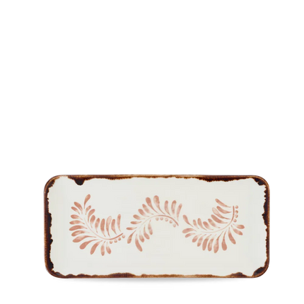 Harvest Terracotta Organic Rectangular Plate 34.6x15.6cm 6/box
