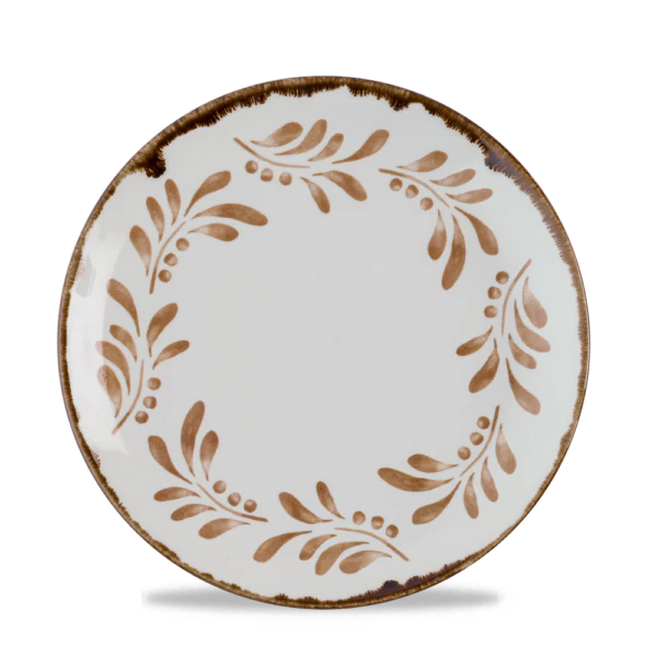 Dudson Harvest Mediterranean Terracotta coupebord 21,7 cm – terracotta porseleinen bord voor fine dining