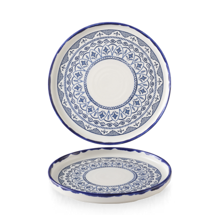 Dudson Harvest Mediterranean Moresque bord met opstaande rand 21 cm – porselein met Moors decor voor de horeca