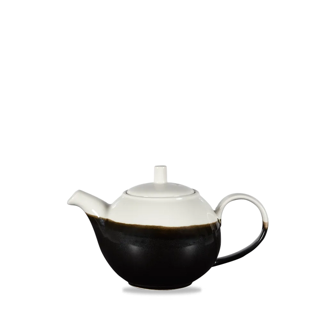 Churchill Monochrome Onyx Black koffiepot 444 ml – zwarte porseleinen koffiekan voor de horeca