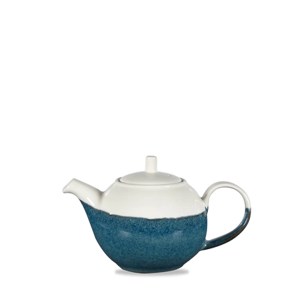 Churchill Monochrome Sapphire Blue koffiepot 444 ml – blauwe porseleinen koffiekan voor de horeca