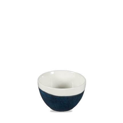 Churchill Monochrome Sapphire Blue suikerpot 237 ml – blauwe porseleinen suikerpot voor restaurants