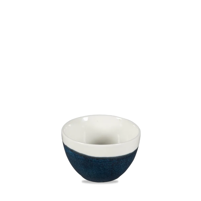 Churchill Monochrome Sapphire Blue suikerpot 237 ml – blauwe porseleinen suikerpot voor restaurants