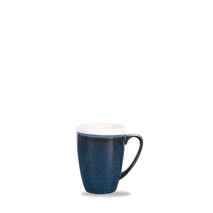 Churchill Monochrome Sapphire Blue mok 355 ml – blauwe porseleinen koffiemok voor de horeca