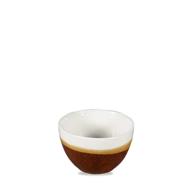 Churchill Monochrome Cinnamon Brown suikerpot 237 ml – bruine porseleinen suikerpot voor restaurants