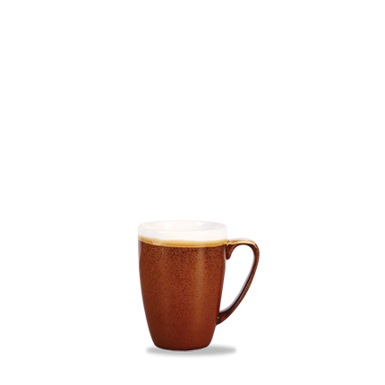 Churchill Monochrome Cinnamon Brown mok 355 ml – bruine porseleinen koffiemok voor de horeca