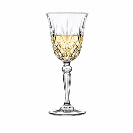 RCR Melodia wijnglas 210 ml – geslepen kristallen wijnglas voor rode en witte wijn