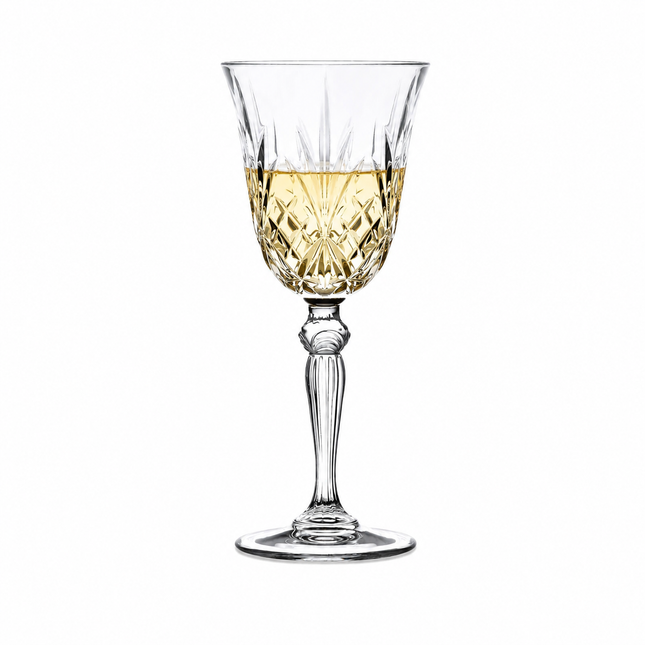 RCR Melodia wijnglas 210 ml – geslepen kristallen wijnglas voor rode en witte wijn