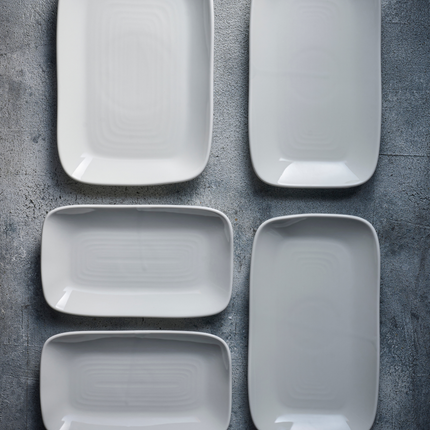 White Natural Deep Tray 26 x 18 cm 6/box