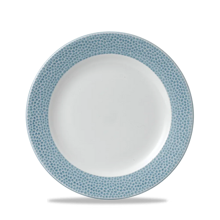 Churchill Isla Spinwash Ocean Blue bord op voet 23,4 cm – blauw keramisch bord voor restaurants