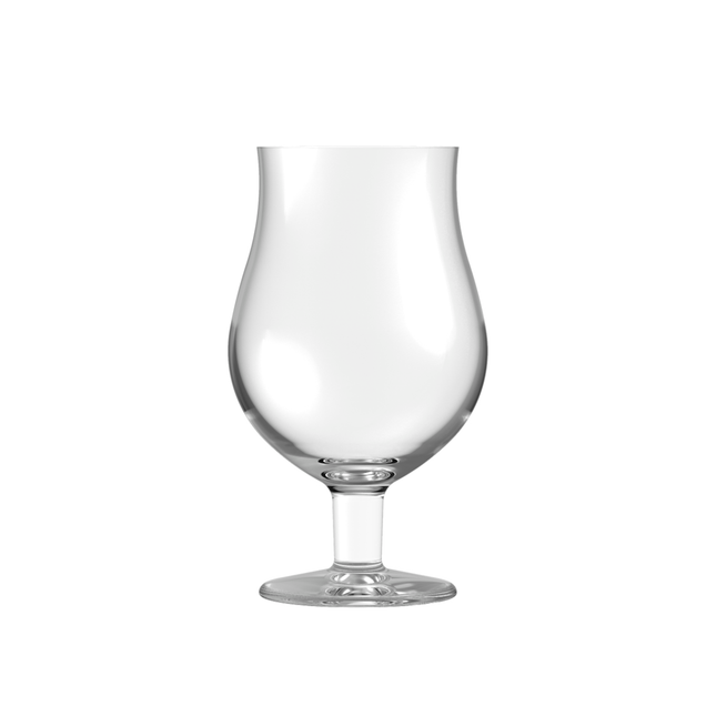 Onis Bruges bierglas 400 ml op voet voor Belgisch speciaalbier – transparant glas, doos van 6