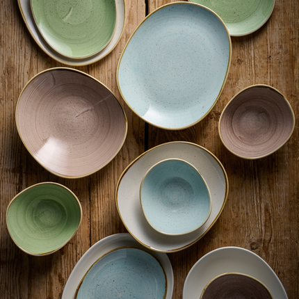 Stonecast Sage Green Opal Organic Bowl 15,5 cm 12/box