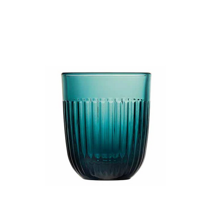 La Rochère Ouessant tumbler blauw 260 ml – gekleurd geperst glazen waterglas