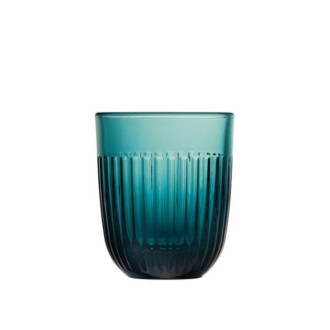 La Rochère Ouessant tumbler blauw 260 ml – gekleurd geperst glazen waterglas