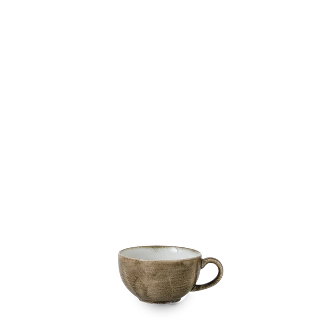 Churchill Patina Antique Taupe cappuccinokop 227 ml – taupekleurige kop met patina-look