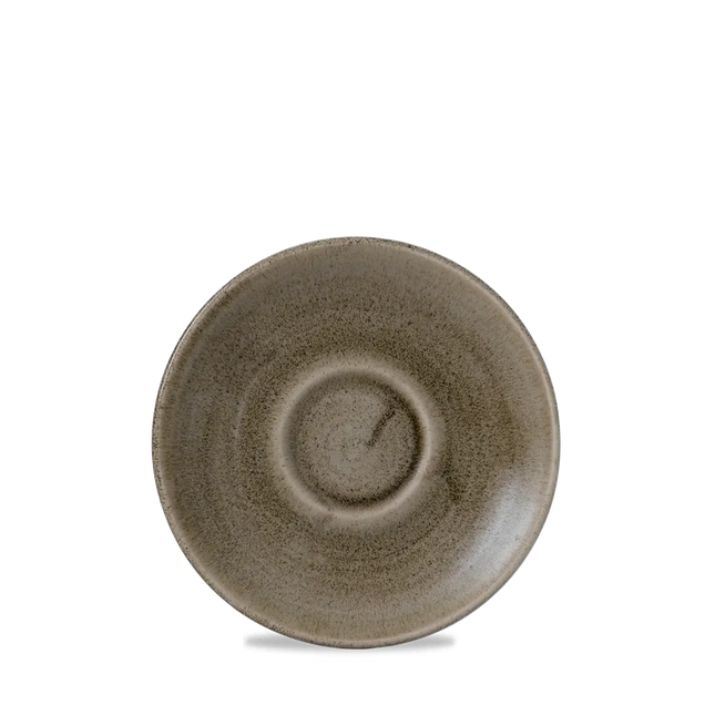 Churchill Patina Antique Taupe cappuccinoschotel 15,6 cm – taupe onderschotel voor de horeca