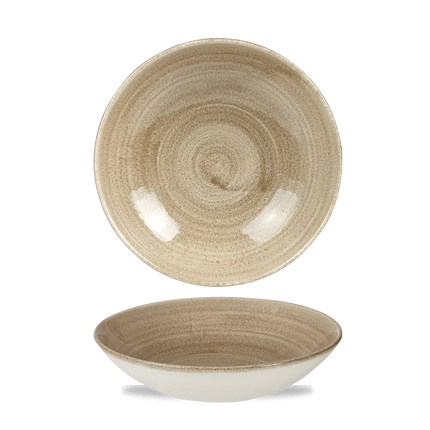 Stonecast Patina Antique Taupe Evolve Coupe Bowl 18cm 12/bo