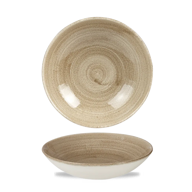 Stonecast Patina Antique Taupe Evolve Coupe Bowl 18cm 12/box
