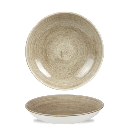 Churchill Stonecast Patina Antique Taupe Evolve coupekom 25 cm – taupe pastakom voor de horeca
