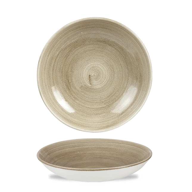Churchill Stonecast Patina Antique Taupe Evolve coupekom 25 cm – taupe pastakom voor de horeca