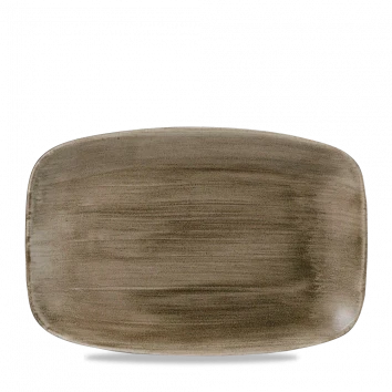 Churchill Stonecast Patina Taupe chef's langwerpig bord 34,4 cm – breed taupe serveerbord voor buffetten