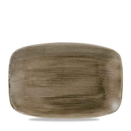 Churchill Stonecast Patina Antique Taupe chef's langwerpig bord 30 cm – taupe serveerbord