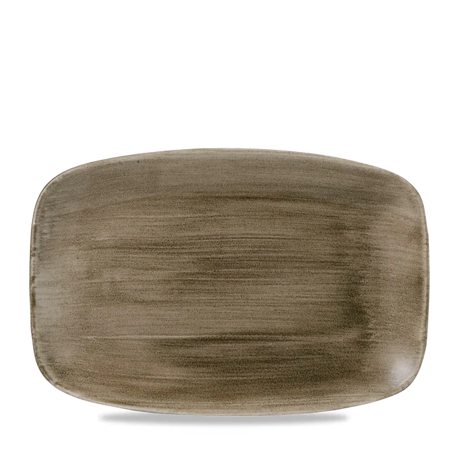 Churchill Stonecast Patina Antique Taupe chef's langwerpig bord 30 cm – taupe serveerbord