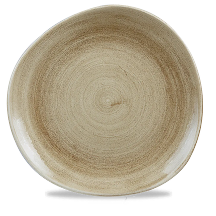 Churchill Stonecast Patina Antique Taupe Trace bord 28,6 cm – groot taupe bord met structuur