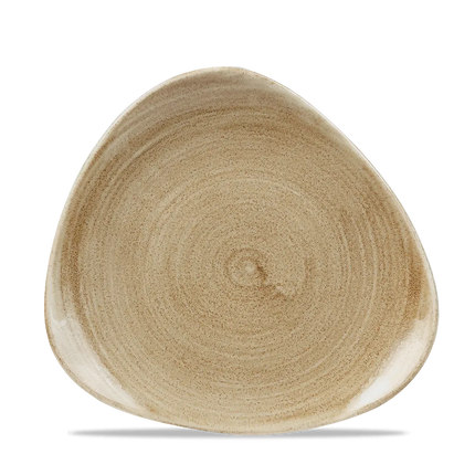 Churchill Stonecast Patina Antique Taupe Lotus bord 20 cm – taupe bordje met golfrand voor de horeca