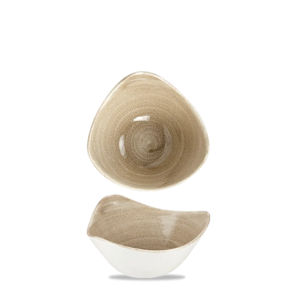 Stonecast Patina Antique Taupe Triangular Bowl 15cm 12/box