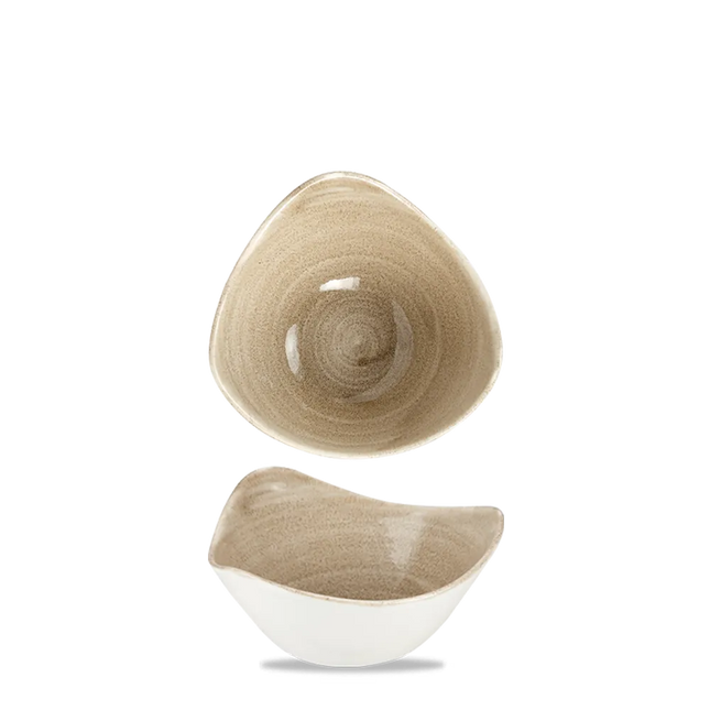 Stonecast Patina Antique Taupe Triangular Bowl 15cm 12/box