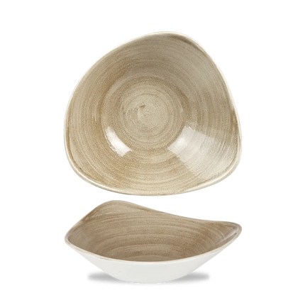 Churchill Stonecast Patina Antique Taupe Lotus kom 24 cm – taupe serveerkom voor de horeca